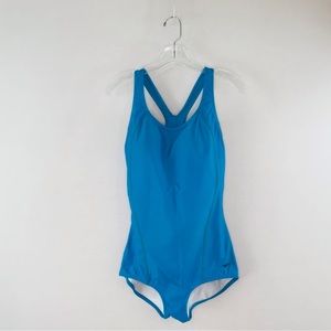Speedo Blue One Piece Cross Back Swimsuit Size M